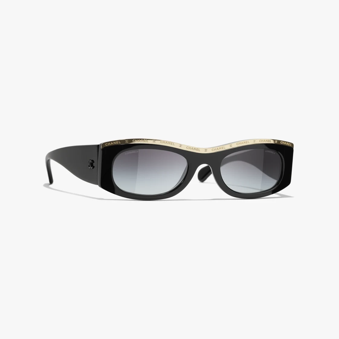 CHANEL Rectangular Frame Sunglasses